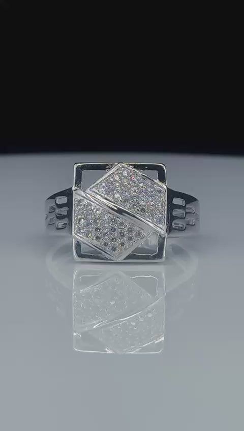 Titanium Luxe Hexa Frame Ring