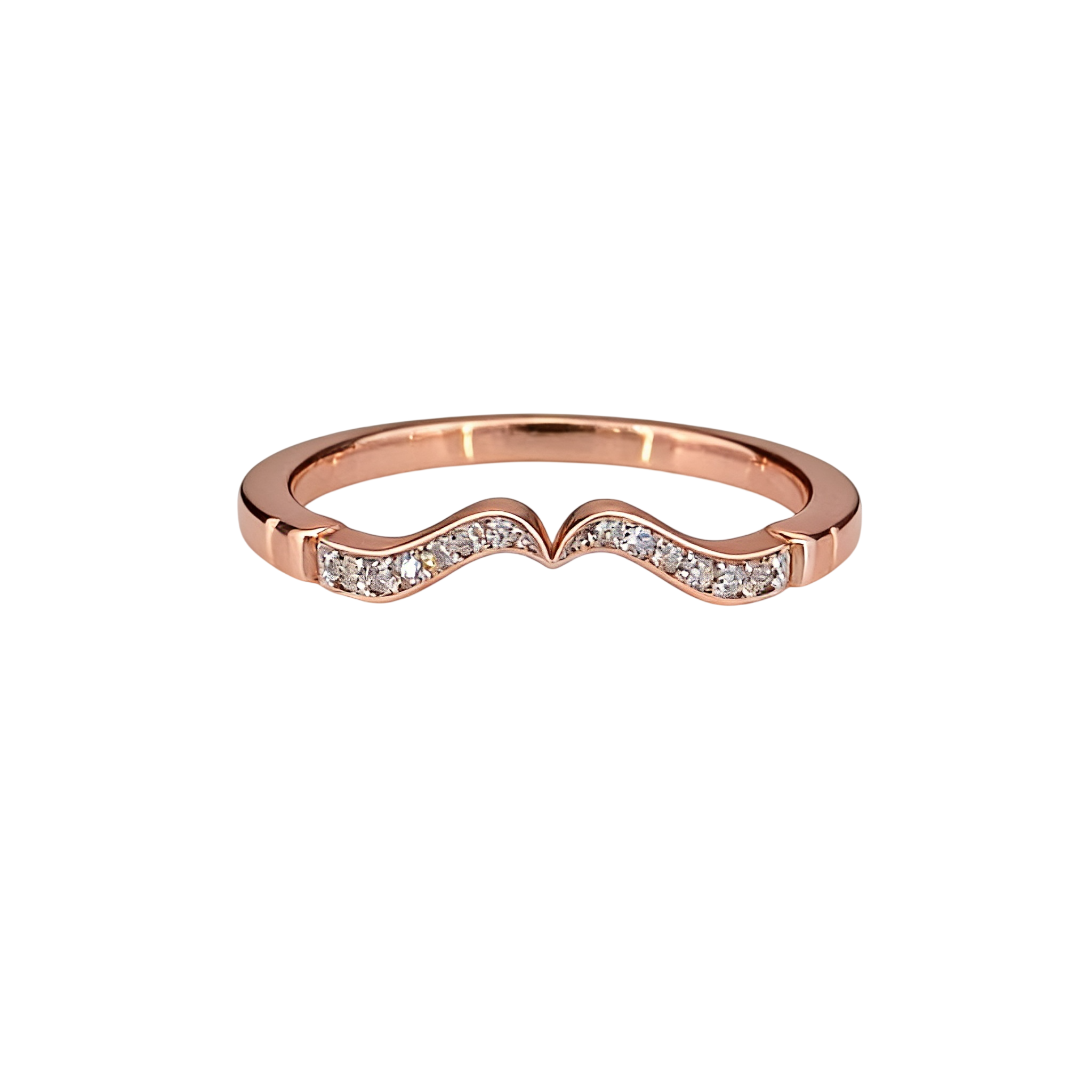 Rose Gold Wave Stacking Band